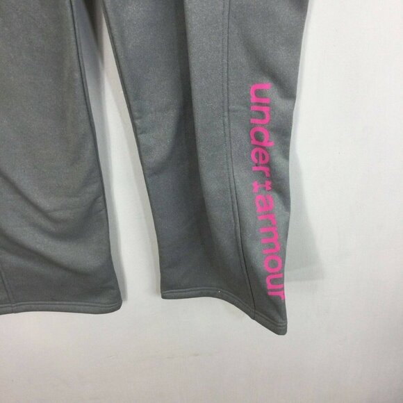 Under Armour ColdGear Storm Fleece Loose Sweat Pant Girls Kids Gray/Pink YXL NWT - Picture 3 of 9
